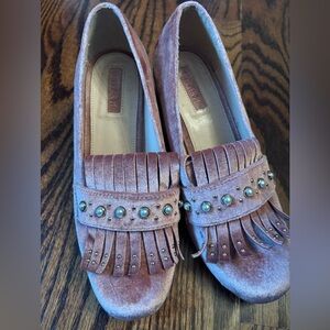 Forever 21 Pink Velvet Loafers